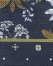 Linen Silk Blend Printed Print Pocket Square, Navy, swatch